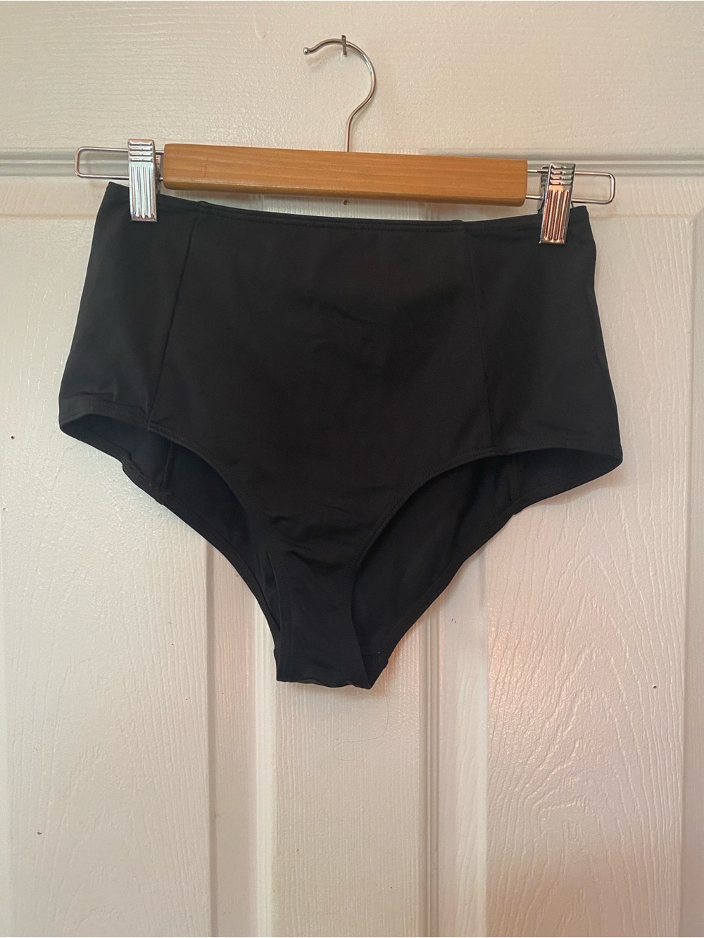 VTG Y2K Topshop Black High Waist Waisted Swim Bottoms Retro Vintage